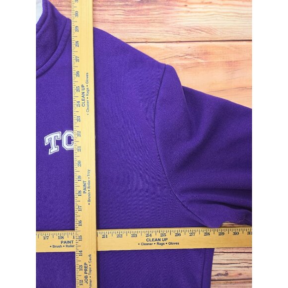 TCU Horned Frogs Colosseum Purple 1/4 Zip Fleece Sweater 3XL - Picture 7 of 7